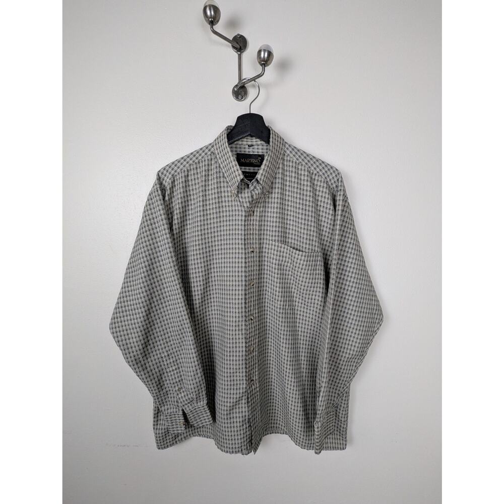 Vintage Martino France Vintage Design‎ Shirt Textured Cotton Size 42